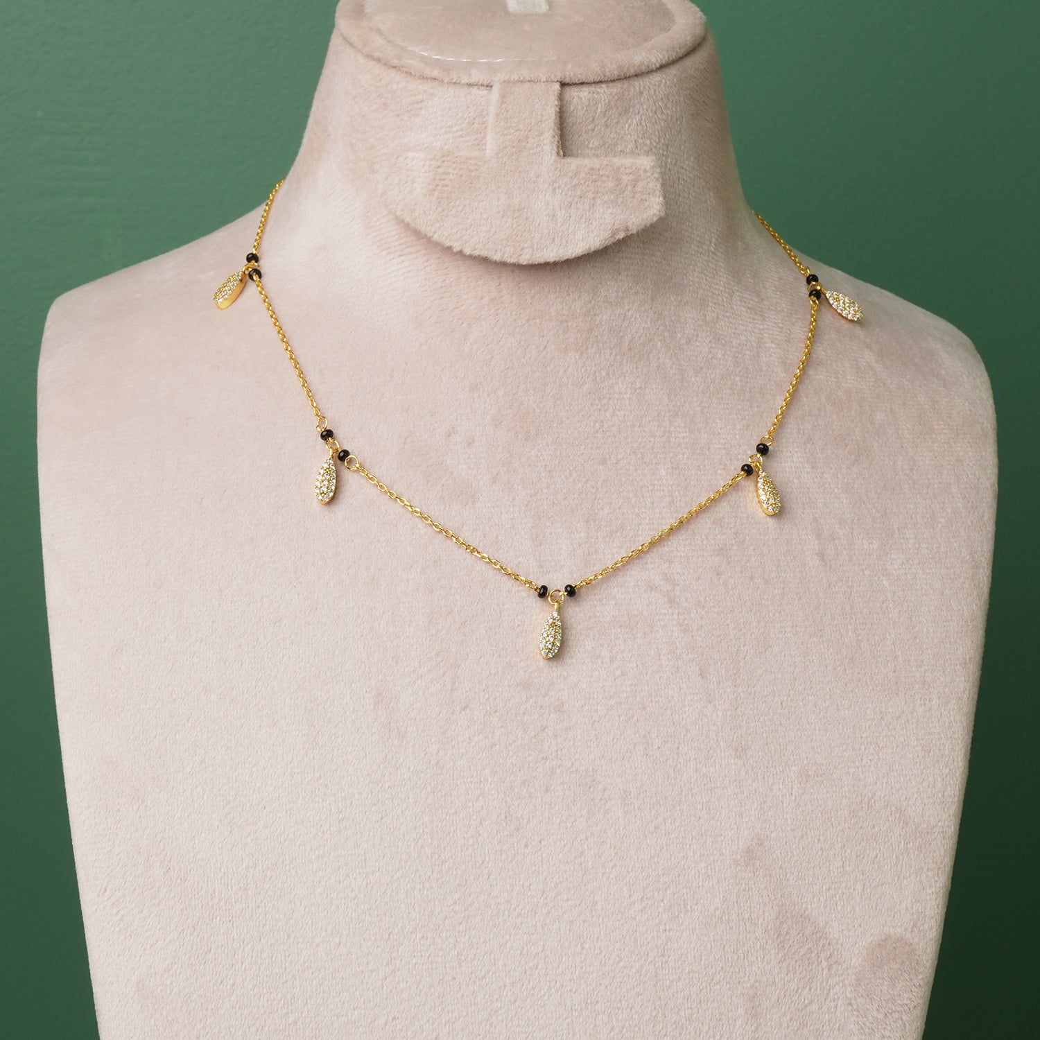 Shop Pure 925 Silver Gold Plated Charm Mangalsutra Design