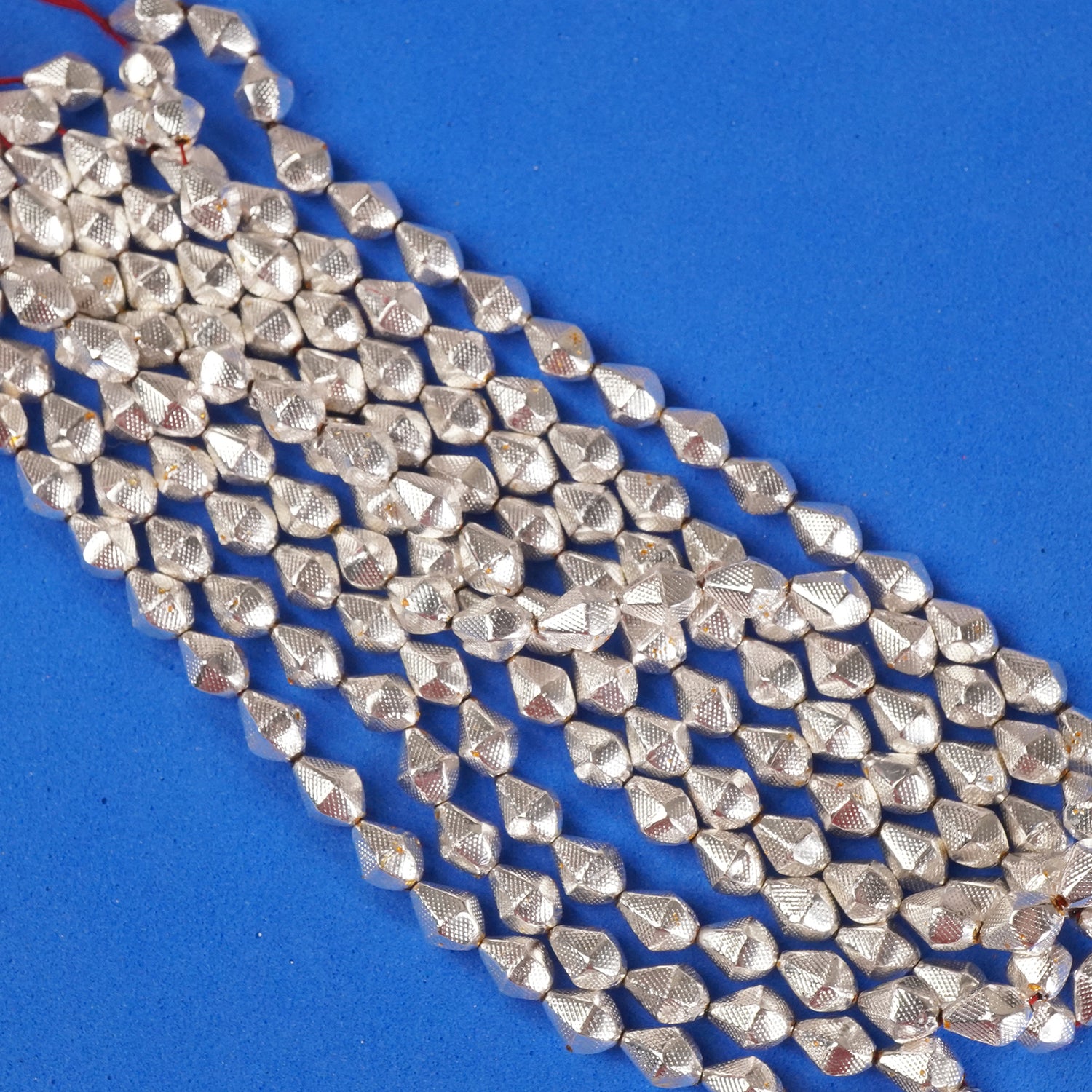 DIY Silver Damru Dhoki Beads Manis To Create Your Jewellery (10Pcs.)